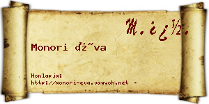 Monori Éva névjegykártya